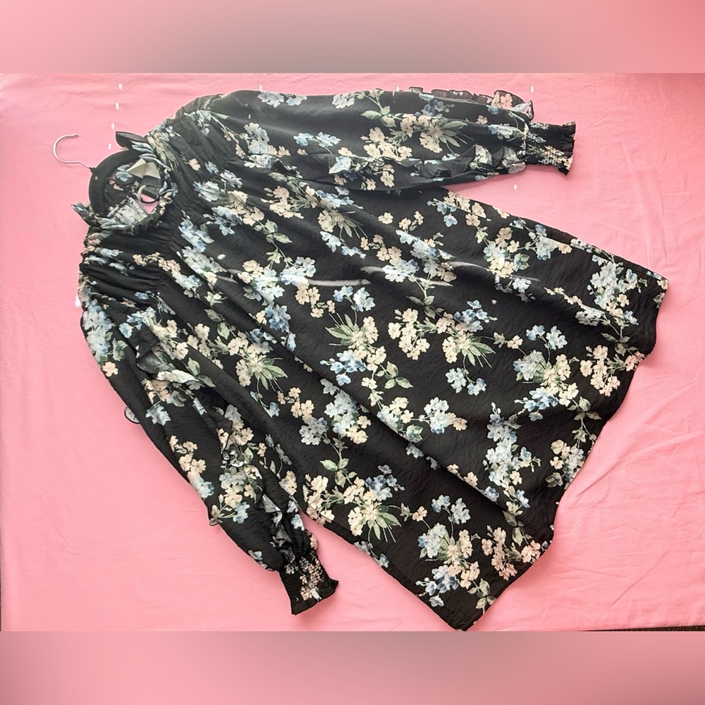 H&M Black Floral Dress